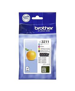 Brother Ink Cart. LC-3211VALDR Value Pack für DCP-J572DW/J772DW/-J774DW/ MFC-J491DW/J497DW/J890DW/J895DW (bk/c/m/y)