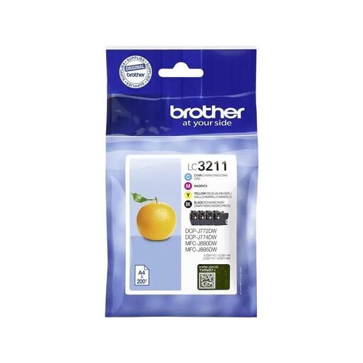 Brother Ink Cart. LC-3211VALDR Value Pack für DCP-J572DW/J772DW/-J774DW/ MFC-J491DW/J497DW/J890DW/J895DW (bk/c/m/y)