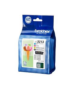 Brother Ink Cart. LC-3213VALDR Value Pack High Capacity für DCP-J572DW/J772DW/J774DW/ MFC-J491DW/J497DW/J890DW (bk/c/m/y)