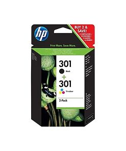 HP Ink-Printhead standard capacity No. 301 (cyan/yellow/magenta) black 2-Pack