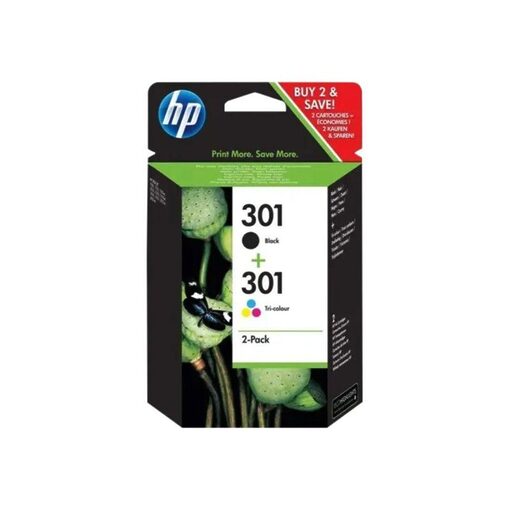 HP Ink-Printhead standard capacity No. 301 (cyan/yellow/magenta) black 2-Pack