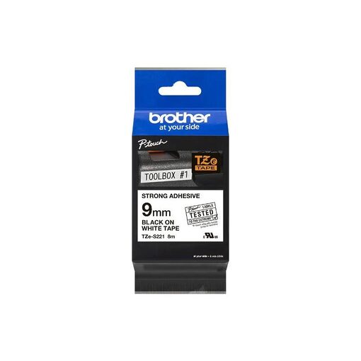 Brother P-touch TZE-S221 white/black (8m x 9mm)